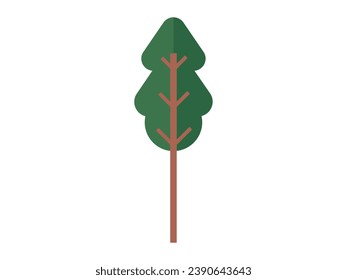 Tree vector illustration. The environment provides necessary conditions for growth and development trees The changing seasons bring about transformation in colors and textures leaves The organic shape