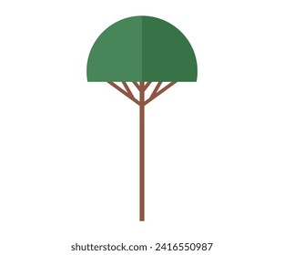 Tree vector illustration. Environmental conservation plays crucial role in safeguarding natural habitat trees The concept tree embodies resilience, growth, and interconnectedness Seasonal changes