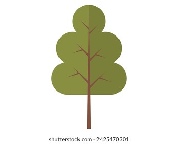 Tree vector illustration. Environmental conservation aims to protect natural habitat trees and other flora The concept tree symbolizes growth, resilience, and interconnectedness Seasonal changes bring