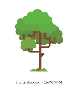 Ilustración de vectores de árbol, con diseño plano