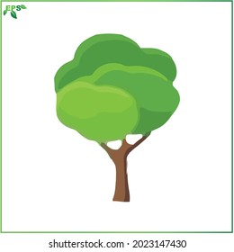 tree vector illustration with flat design concept