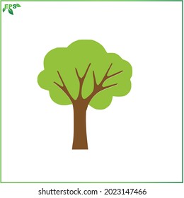 tree vector illustration with flat design concept