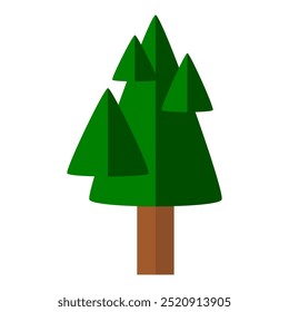 árbol. Ilustración vectorial. estilo plano. árbol frondoso verde. tema de la naturaleza. tema del árbol