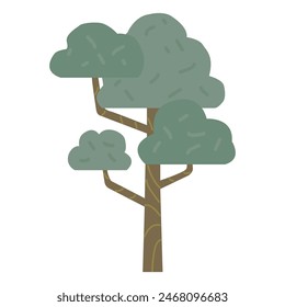 Tree vector illustration. tree with foliage isolated icon design

