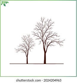 tree vector illustration, green tree flat design concept