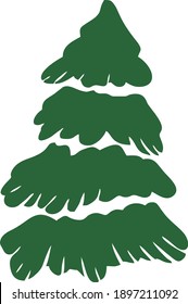 Vector de árbol. Ilustración de un árbol verde. Imagen de un árbol con vector folicular. Vector de tronco de árbol. Naturaleza. Ecología