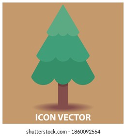 tree vector illustration, isolated on color background. good for design templates, greeting cards, invitations, etc.