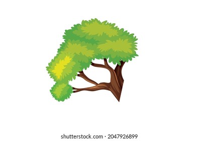 Tree vector illustration isolated on white background