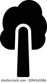 tree vector illustration isolated on a transparent background. glyph vector icons for concept or web graphics.