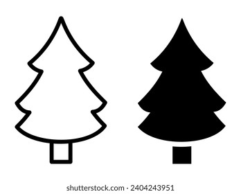 tree vector illustration isolated on a transparent background . stroke vector icons for concept or web graphics.