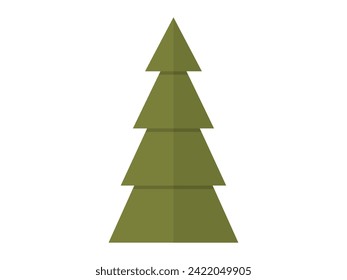 Tree vector illustration. Living organisms, including trees, interact and depend on each other for survival The growing presence vegetation indicates thriving and healthy environment Trees