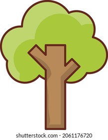 tree Vector illustration on a transparent background. Premium quality symbols.Vector line flat color icon for concept and graphic design.
