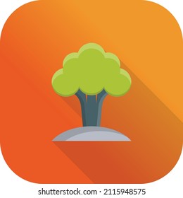 ilustración de vectores de árbol en un fondo transparente.Símbolos de calidad premium.Icono plano de línea de vectores para el concepto y el diseño gráfico.
