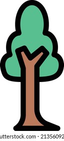 tree Vector illustration on a transparent background. Premium quality symbols. Glyphs  vector icon for concept and graphic design.