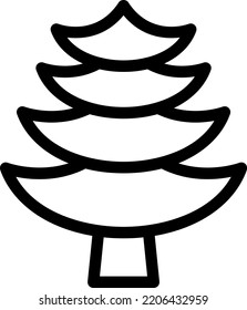 ilustración de vectores de árbol en un fondo transparente.Símbolos de calidad premium.Iconos vectores de trazo para el diseño de conceptos y gráficos.