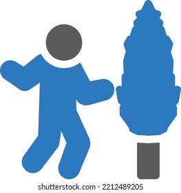 Baum-Vektorgrafik auf transparentem Hintergrund. Hochwertige Symbole. Glyphen Vektorsymbole für Konzept und Grafikdesign.
