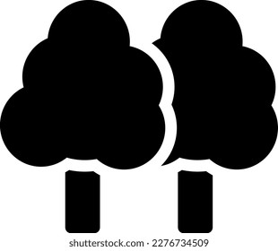 ilustración del vector de árbol en un fondo transparente. Símbolos de calidad superior. Iconos vectoriales de glifos para diseño de conceptos y gráficos. 
