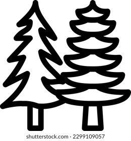 tree Vector illustration on a transparent background. Premium quality symmbols. Thin line vector icons for concept and graphic design.