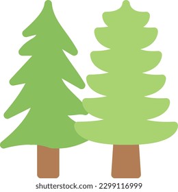 tree Vector illustration on a transparent background. Premium quality symmbols. Line Color vector icons for concept and graphic design.