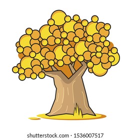 Tree vector illustration on white background for your design