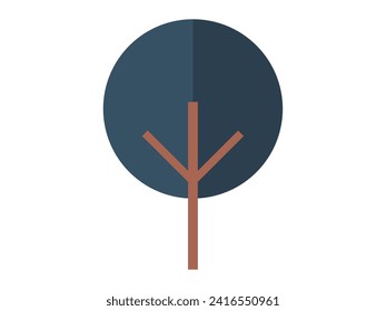 Tree vector illustration. The rhythmic cycle growth and decay is fundamental aspect nature The intricate network roots allows trees to draw nutrients from soil Botanical gardens provide sanctuary