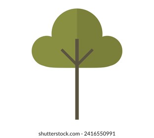 Tree vector illustration. Seasonal changes bring about dynamic transformation in appearance leaves The tree trunk provides stability and support for entire tree structure Climate conditions influence