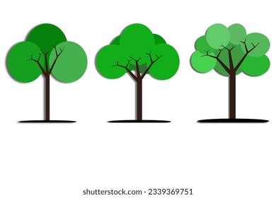 ilustración vectorial de árbol para signos, logotipos