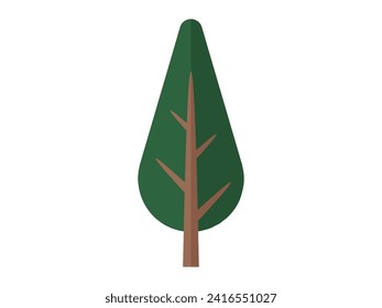 Tree vector illustration. Trees grow and adapt to their environment through biological processes Living organisms, including trees, contribute to overall ecosystem The growing presence vegetation