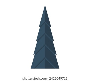 Tree vector illustration. The tree trunk stands tall and strong, representing resilience nature Climate change poses threat to growth and survival many tree species The biological diversity found