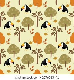 Tree  vector ilustration seamless patern.Great for textile,fabric,wrapping paper,and any print.