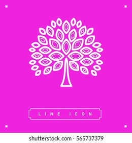 tree vector isolated linear icon for websites