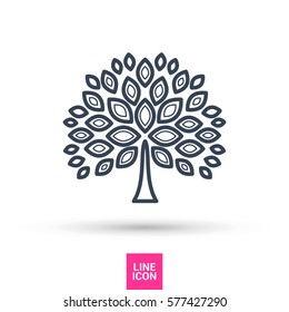 tree vector isolated linear icon for websites