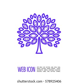 tree vector isolated linear icon for websites