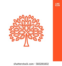 tree vector isolated linear icon for websites