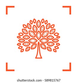tree vector isolated linear icon for websites