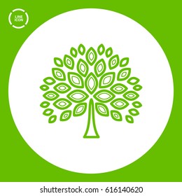 tree vector isolated linear icon for websites