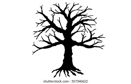 Tree vector isolated on white background.