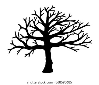 Tree vector isolated on white background.