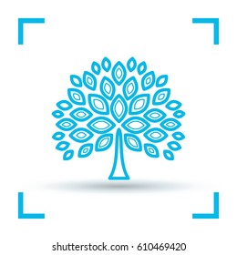 tree vector line icon
