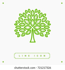 tree vector line icon