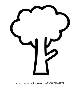 Tree Vector Line Icon Design
