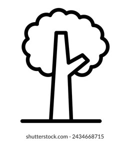 Tree Vector Line Icon Design