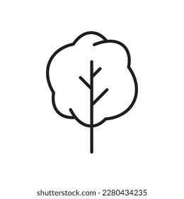 Tree vector line icon. Tree flat sign design. Tree symbol isolated pictogram. UX UI linear icon outline sign