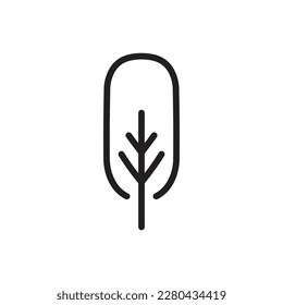 Tree vector line icon. Tree flat sign design. Tree symbol isolated pictogram. UX UI linear icon outline sign