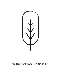 Icono de línea del vector de árbol. Diseño de letreros planos de árbol. Pictograma aislado con símbolo de árbol. símbolo de esquema de icono lineal de la interfaz de usuario