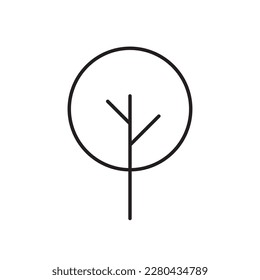 Tree vector line icon. Tree flat sign design. Tree symbol isolated pictogram. UX UI linear icon outline sign