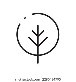 Tree vector line icon. Tree flat sign design. Tree symbol isolated pictogram. UX UI linear icon outline sign