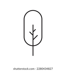Tree vector line icon. Tree flat sign design. Tree symbol isolated pictogram. UX UI linear icon outline sign