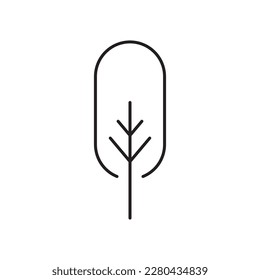 Tree vector line icon. Tree flat sign design. Tree symbol isolated pictogram. UX UI linear icon outline sign