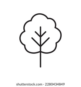 Tree vector line icon. Tree flat sign design. Tree symbol isolated pictogram. UX UI linear icon outline sign